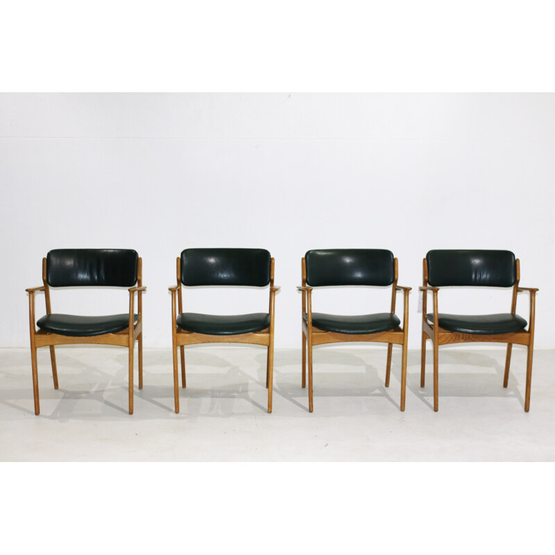 Set of 4 Oak chairs by Erik Buch for O.D. Møbler - 1950s