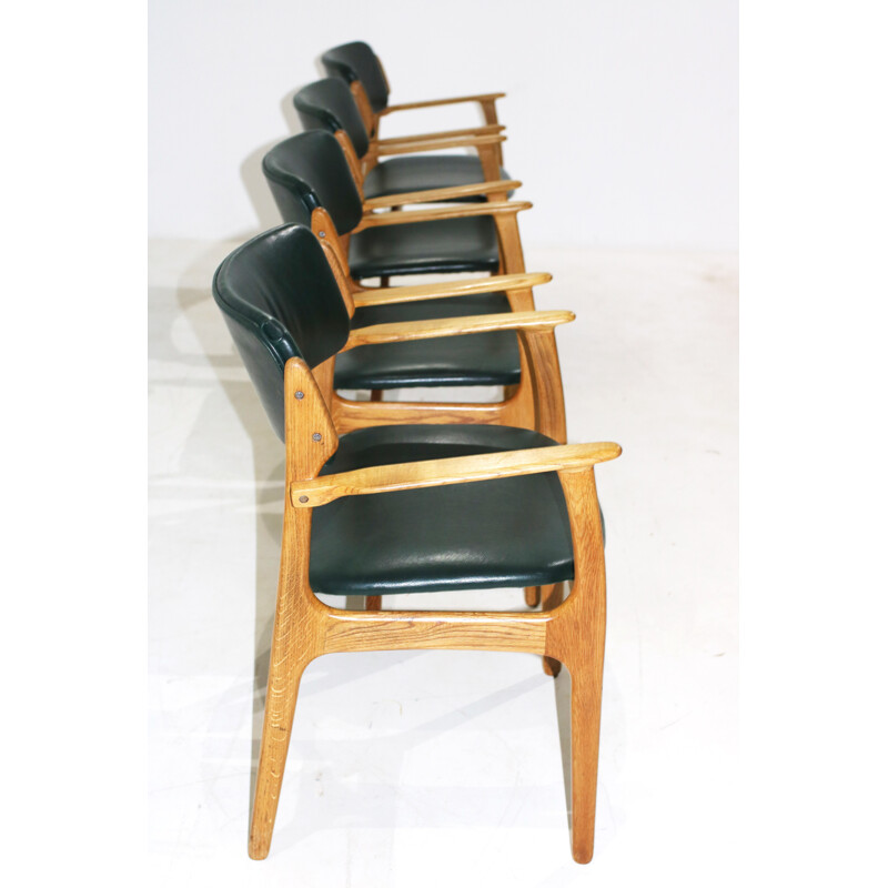 Set of 4 Oak chairs by Erik Buch for O.D. Møbler - 1950s