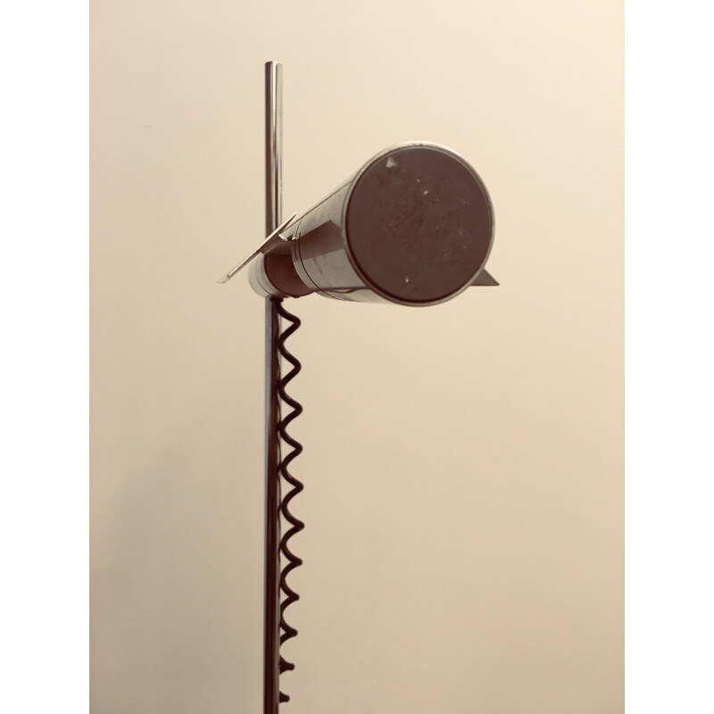 Vintage floor lamp in metal by Rosemarie & Rico Baltensweiler - 1970s