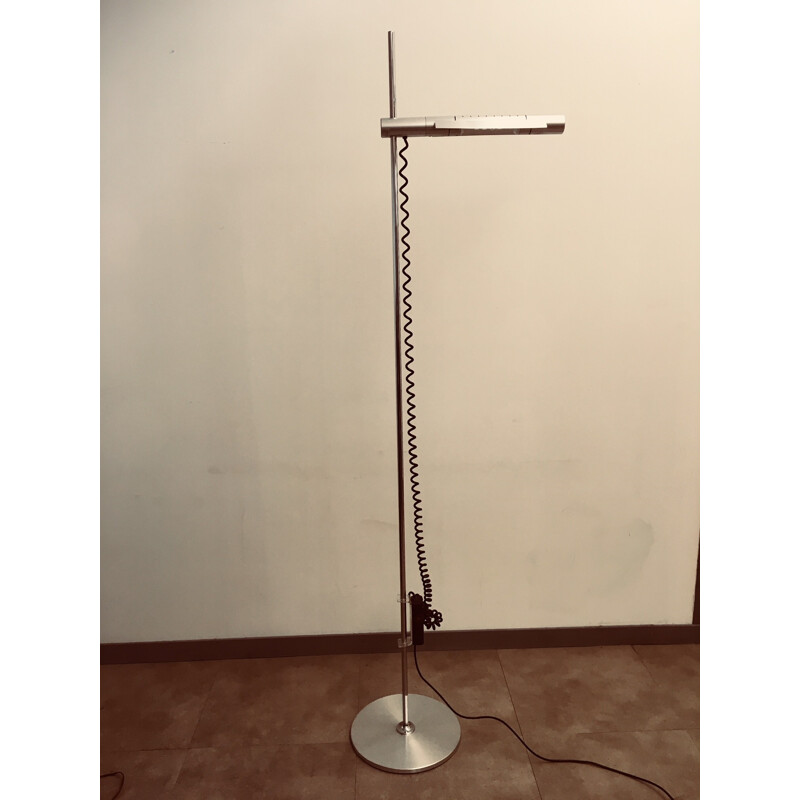 Vintage floor lamp in metal by Rosemarie & Rico Baltensweiler - 1970s
