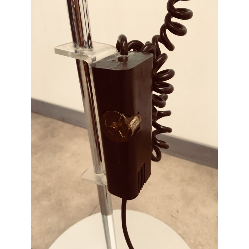 Vintage floor lamp in metal by Rosemarie & Rico Baltensweiler - 1970s