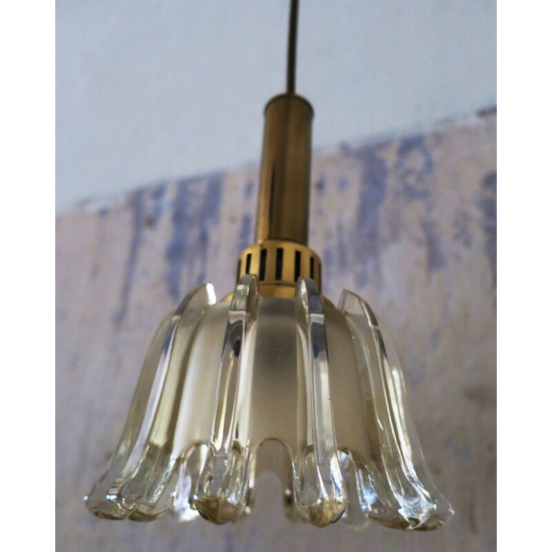 Set of 6 "Tulip" Pendant lamps in Glass by Doria Leuchten - 1960s