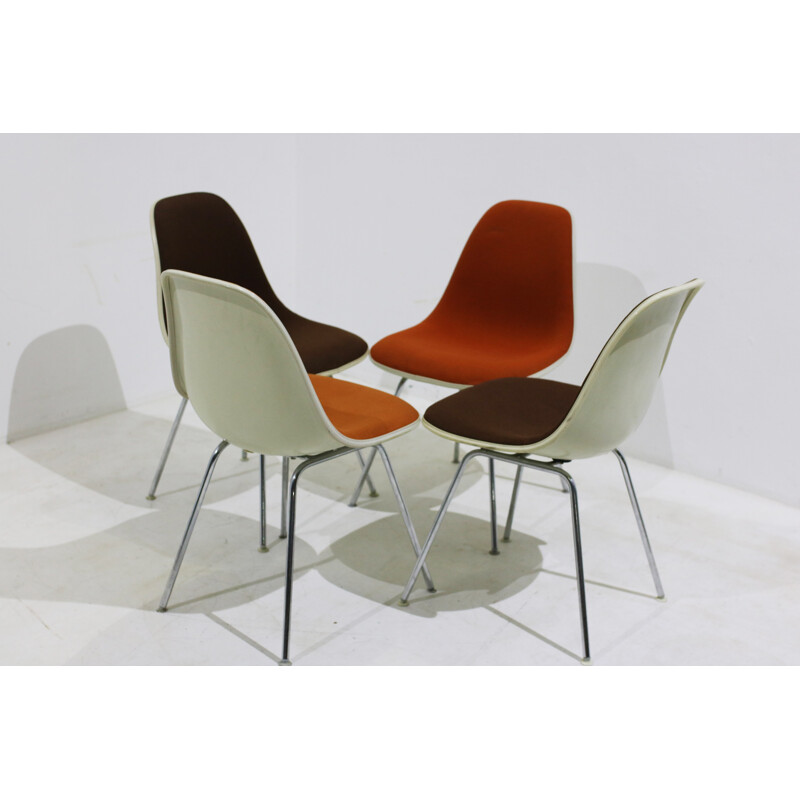 Suite de 10 chaises vintage "DSX" par Charles & Ray Eames pour Herman Miller - 1960