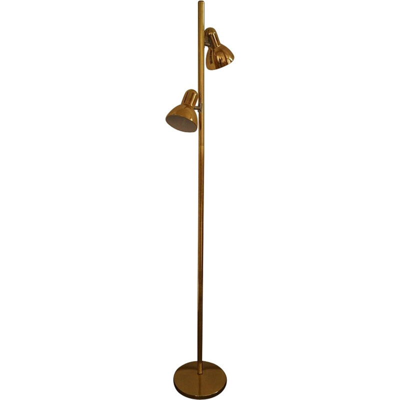 Vintage double floor lamp in brass  - 1970