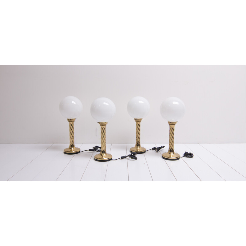 Hollywood Regency vintage golden lamps - 1960s