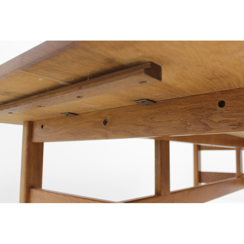 Vintage extendable dining table in solid oak by Kurt Østervig - 1960s