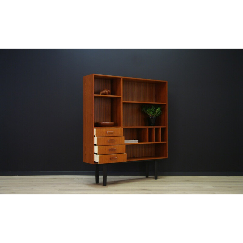 Vintage scandinavian teak bookshelf - 1960s