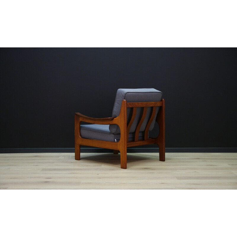 Vintage classic danish grey armchair - 1960s