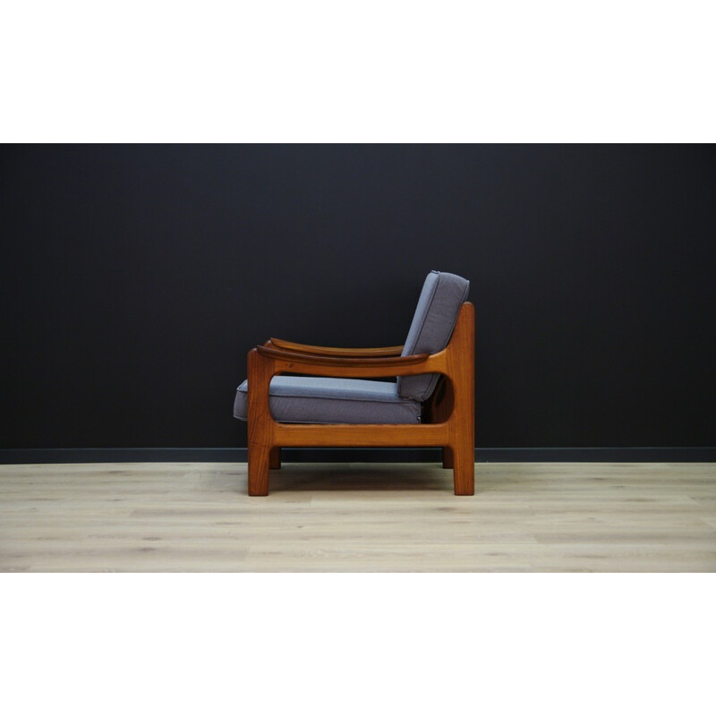 Vintage classic danish grey armchair - 1960s