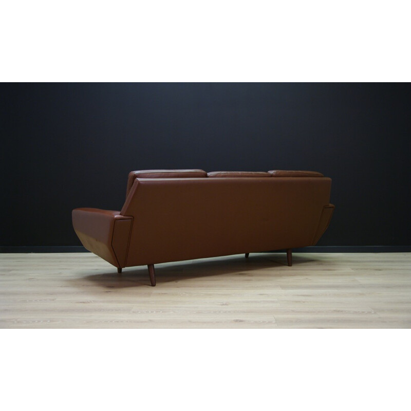 Vintage Danish 3-seater sofa in leather - 1960s