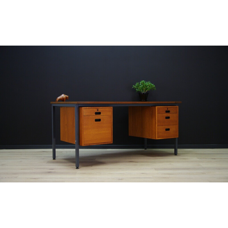 Vintage Danish writing desk in classic teak - 1960s