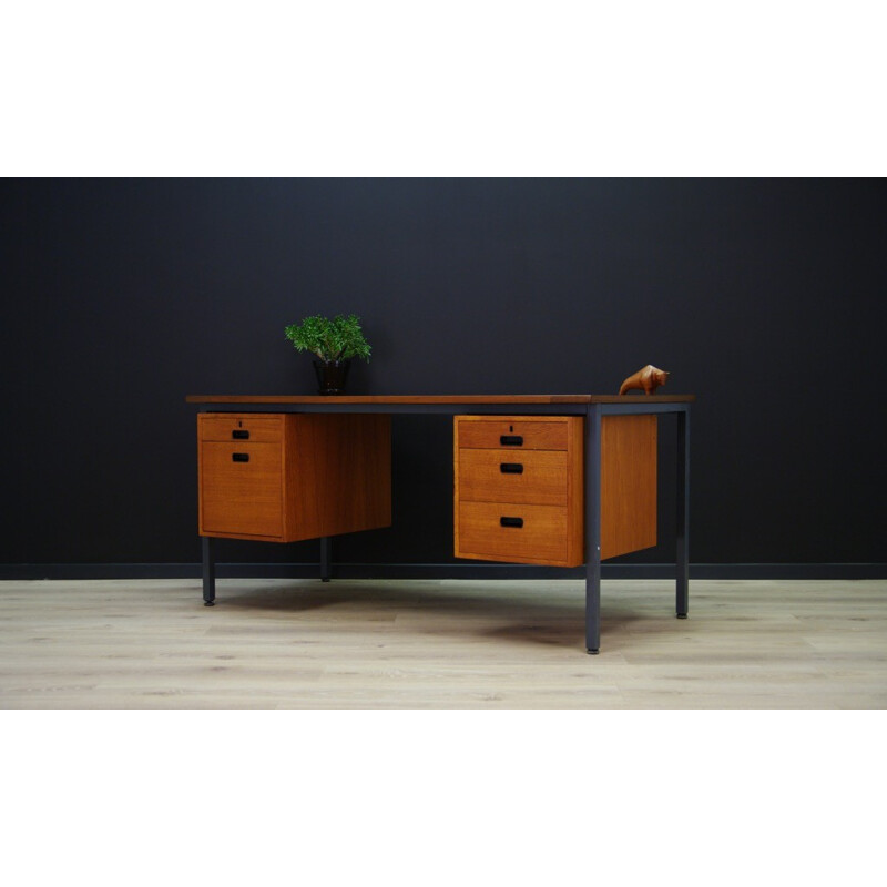 Vintage Danish writing desk in classic teak - 1960s