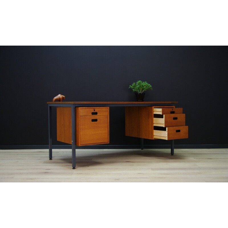 Vintage Danish writing desk in classic teak - 1960s