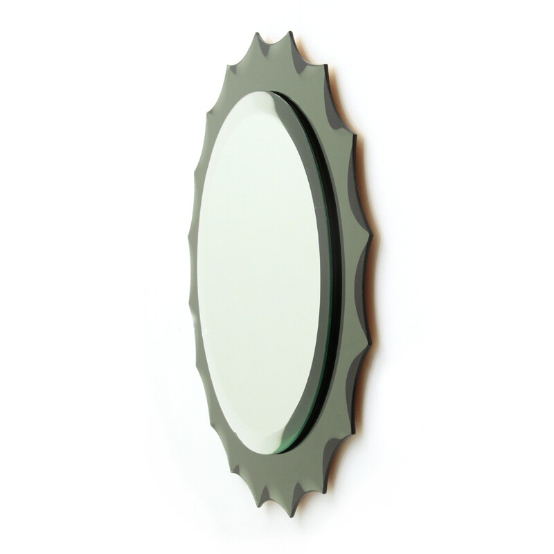 Miroir vintage italien en verre - 1970