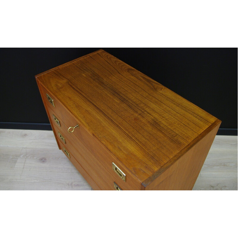 Vintage chest of drawers in teak with 4 drawers - 1960s