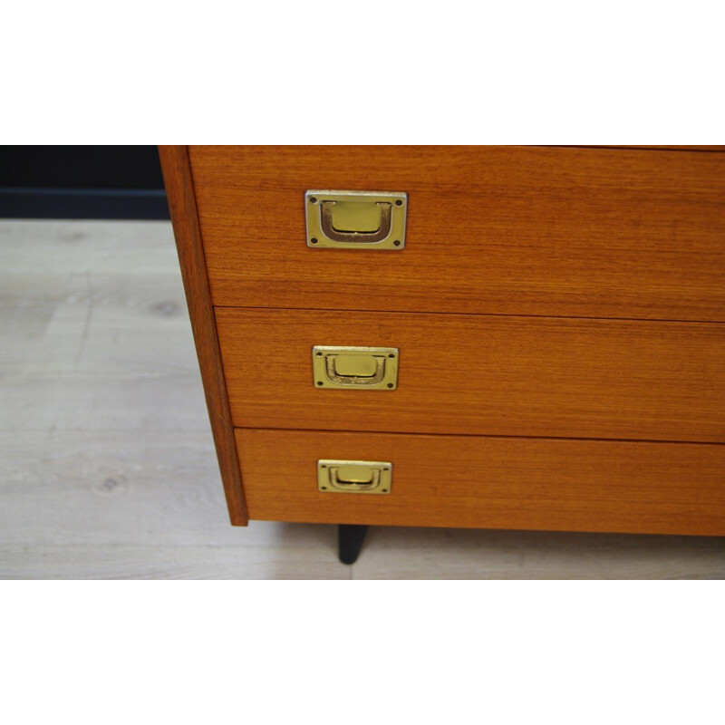 Vintage chest of drawers in teak with 4 drawers - 1960s