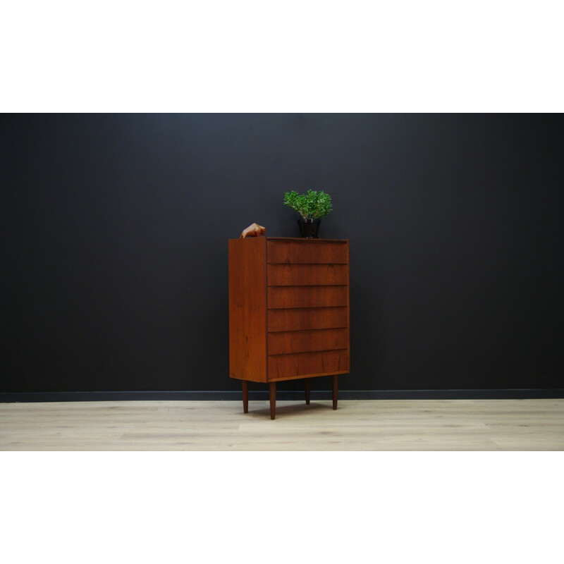 Vintage Danish chest of drawers in teak with 6 drawers - 1960s