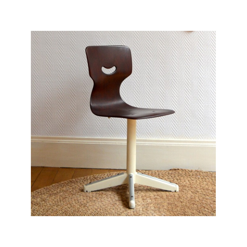 Vintage children's chair in wood and metal, PAGHOLZ - 1960s