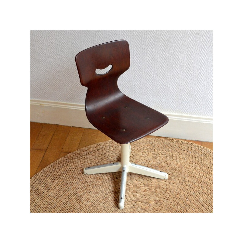 Vintage children's chair in wood and metal, PAGHOLZ - 1960s