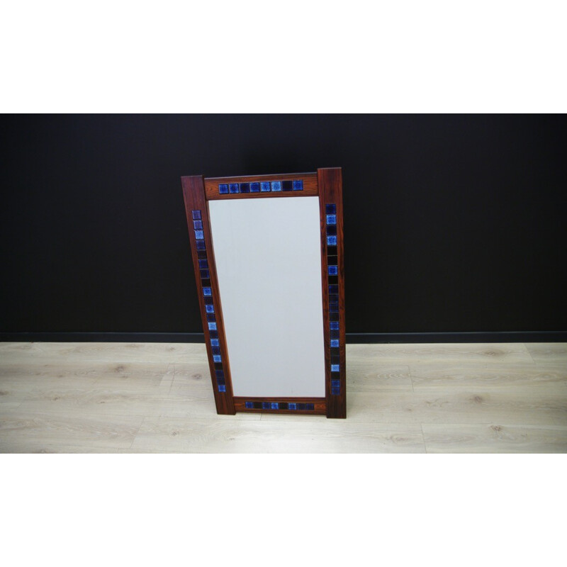 Vintage Danish miror in rosewood - 1970s