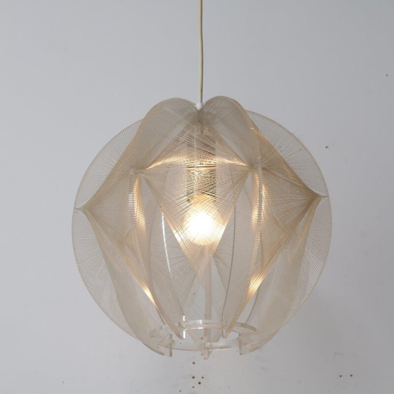 Vintage french lucite hanging lamp - 1970s 
