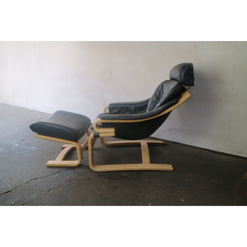 Danish "Apollo" lounge chair and ottoman by Skippers Mobler - 1970s