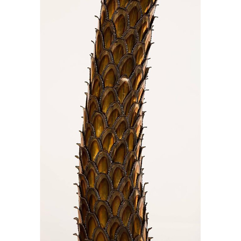 Large palm-shaped floor lamp in brass by Maison Jansen - 1970s