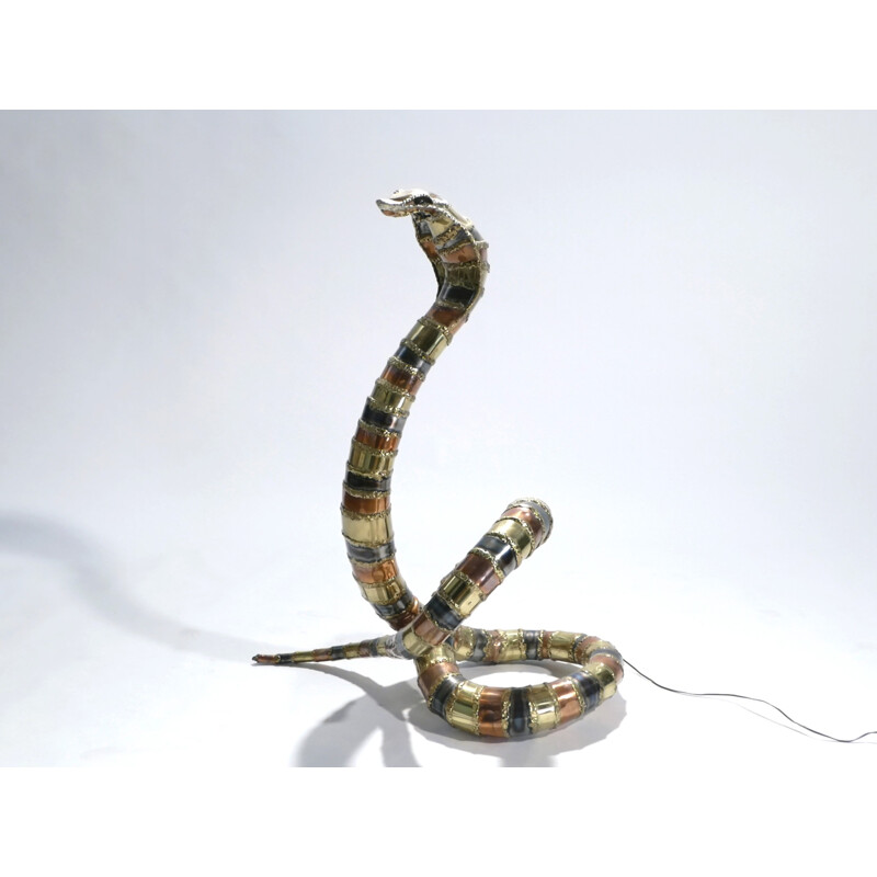 "Cobra" sculpture lamp by Isabelle Masson-Faure for La Maison Honoré - 1970