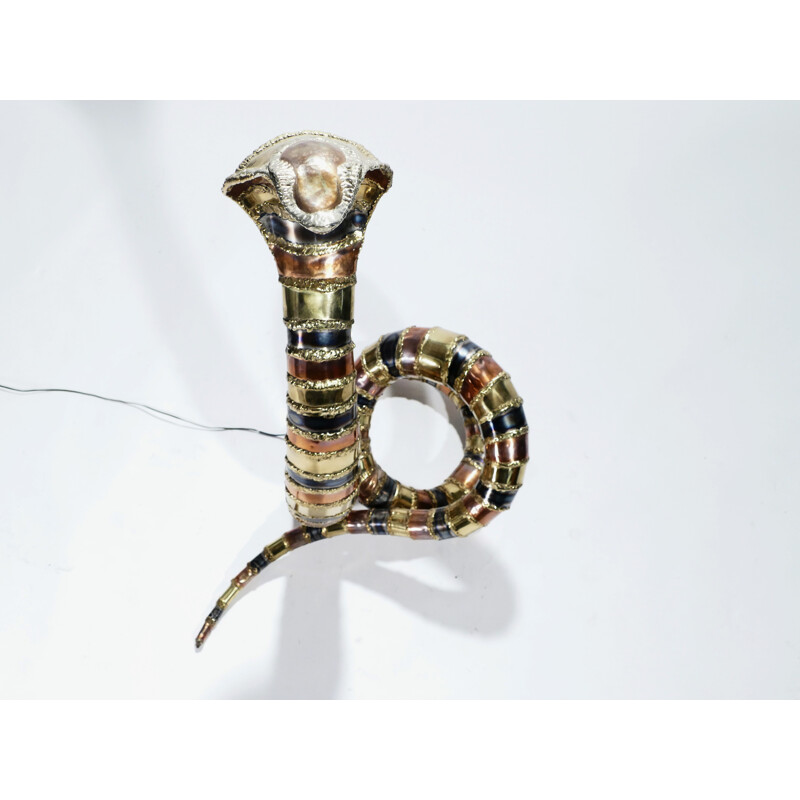 "Cobra" sculpture lamp by Isabelle Masson-Faure for La Maison Honoré - 1970