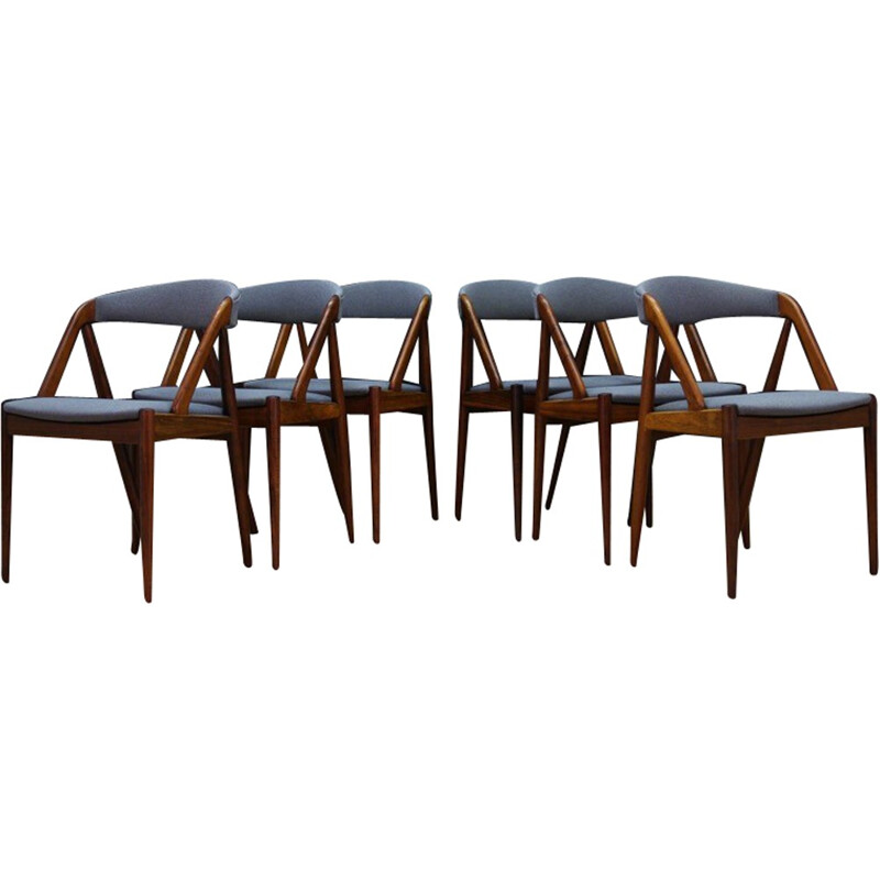 Set of 6 vintage danish chairs by Kai Kristiansen - 1960s