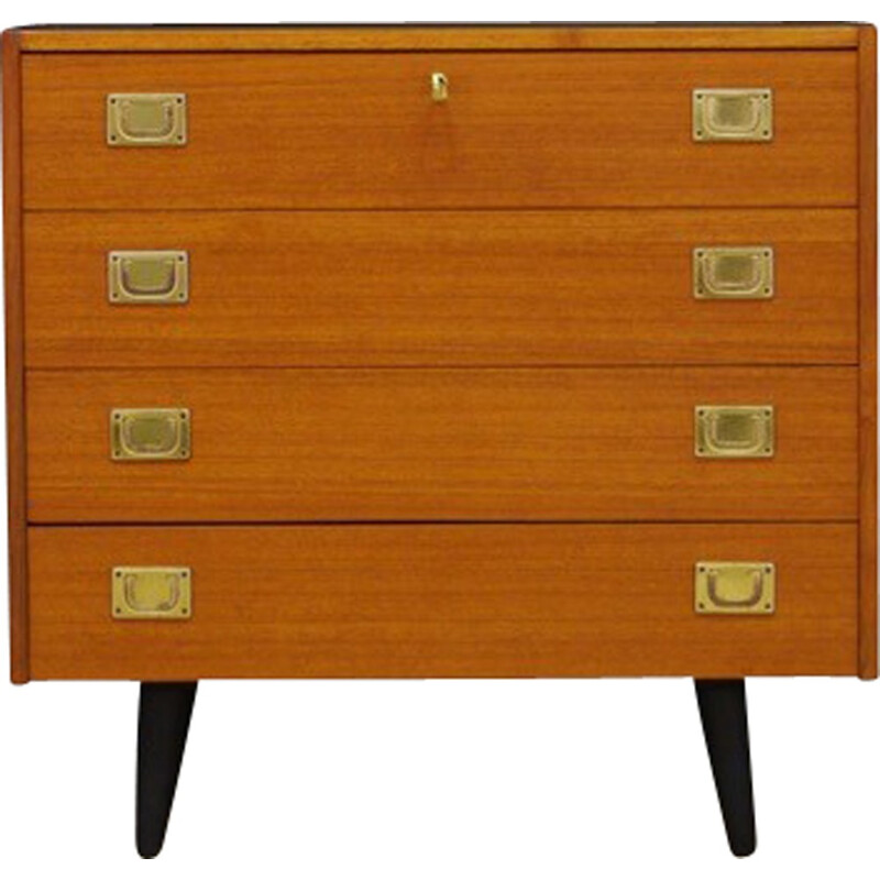 Vintage chest of drawers in teak with 4 drawers - 1960s