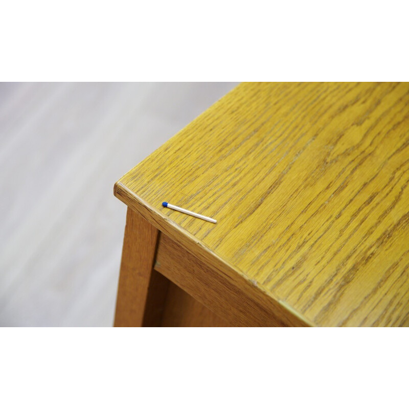 Vintage yellow writing desk in ash - 1960s