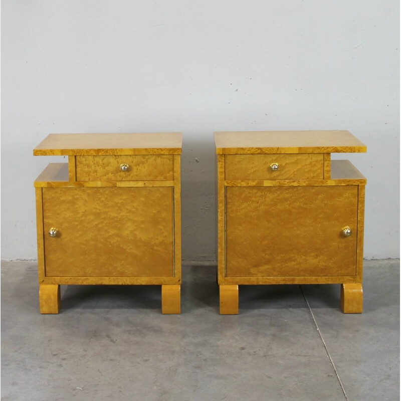 Pair of vintage french bedside table - 1930s