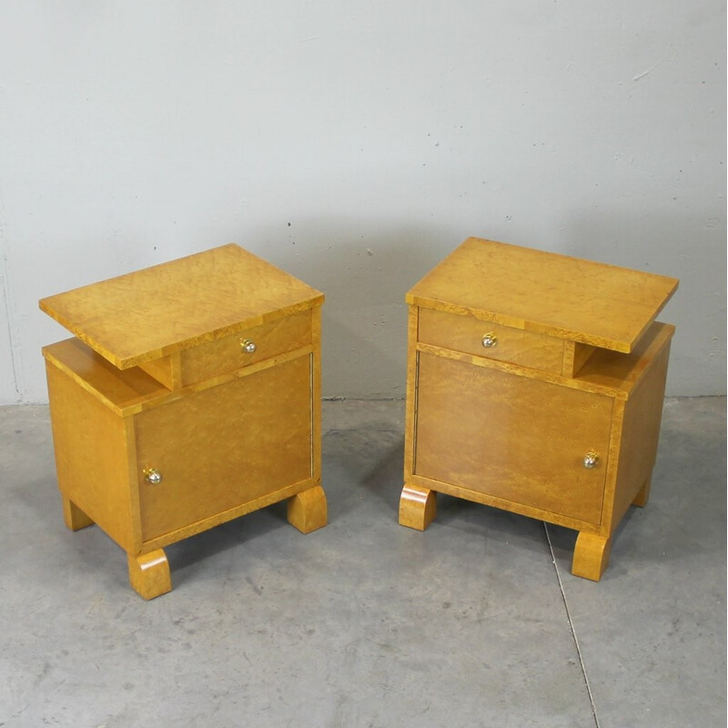 Pair of vintage french bedside table - 1930s