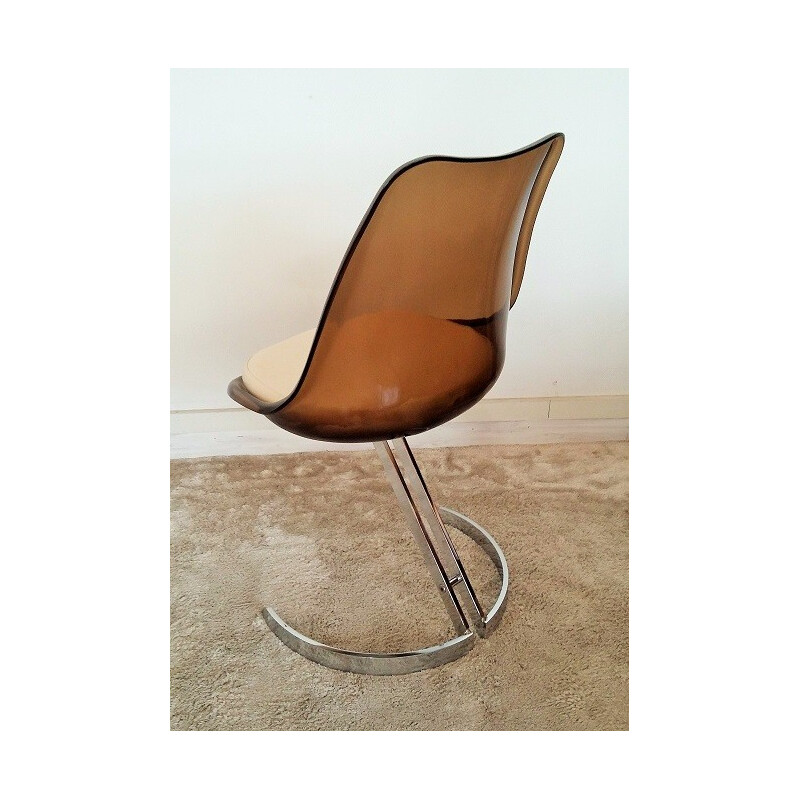 Vintage chair in brown plexiglass - 1970s