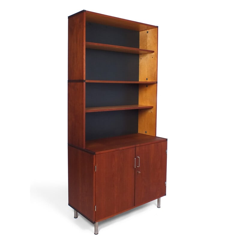 Vintage cabinet in teak with 4 shelves by C. Braakman for Pastoe - 1960s