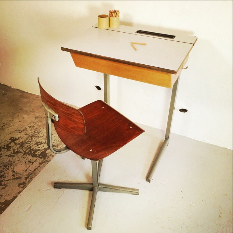 Child desk and chair, Friso KRAMER - 1950s