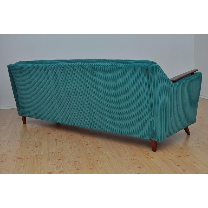 Vintage green 3 -seater sofa bed - 1960s