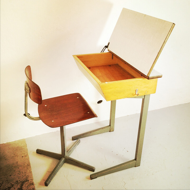 Child desk and chair, Friso KRAMER - 1950s