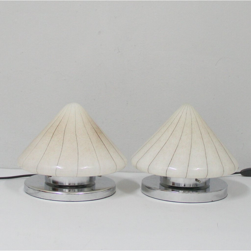 Pair of vintage Murano glass lamps - 1960s