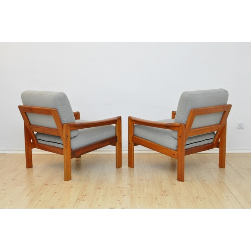 Paire de fauteuils vintages en teck - 1960 