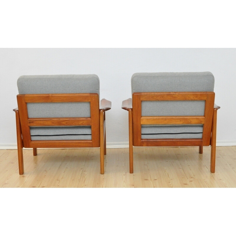 Paire de fauteuils vintages en teck - 1960 