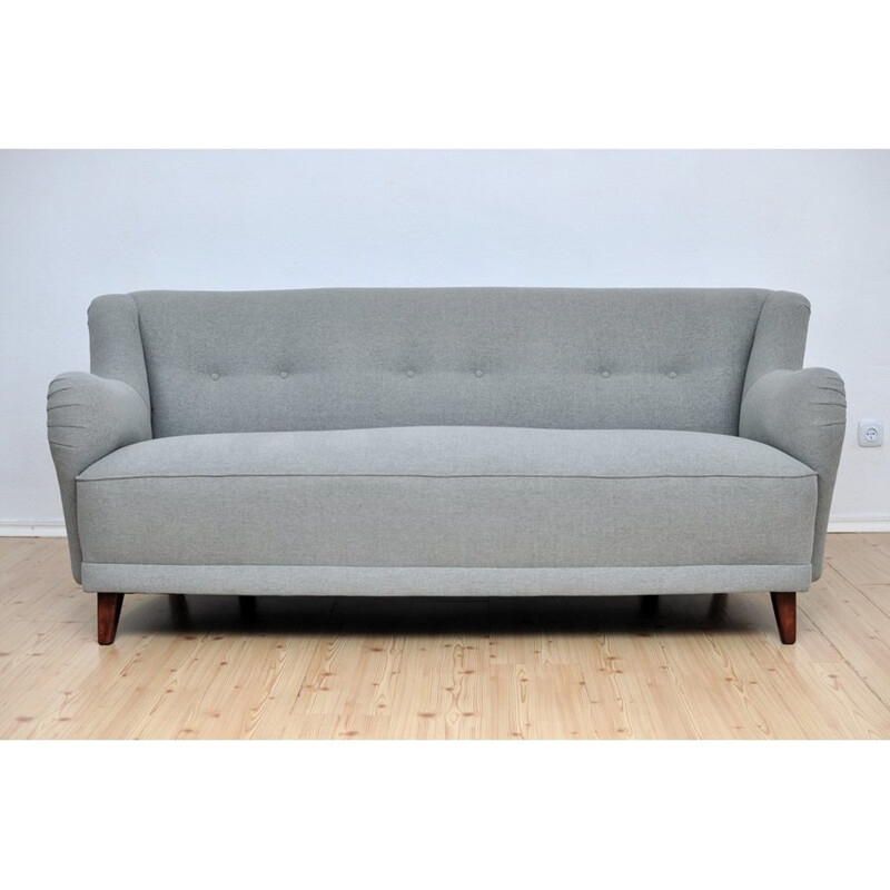 Vintage Grey fabric Sofa - 1950s