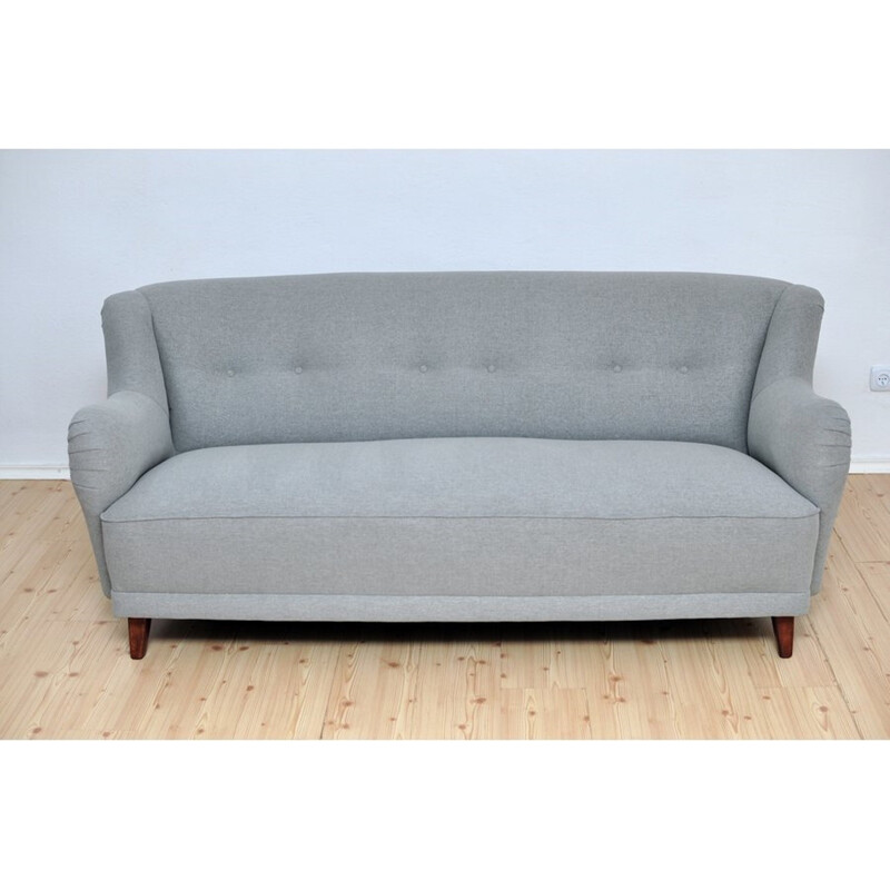 Vintage Grey fabric Sofa - 1950s