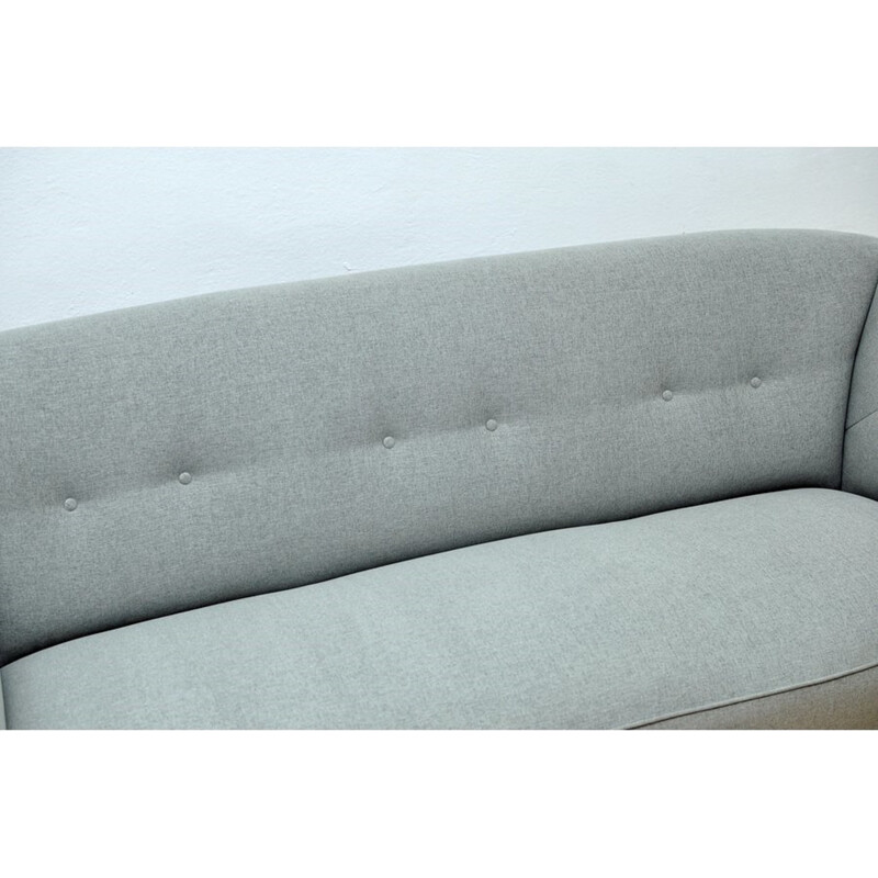 Canapé vintage gris en tissu - 1950