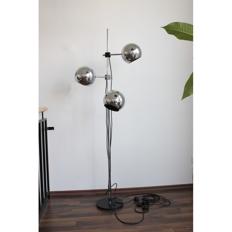 Vintage "Staff" chromed floorlamp - 1970s