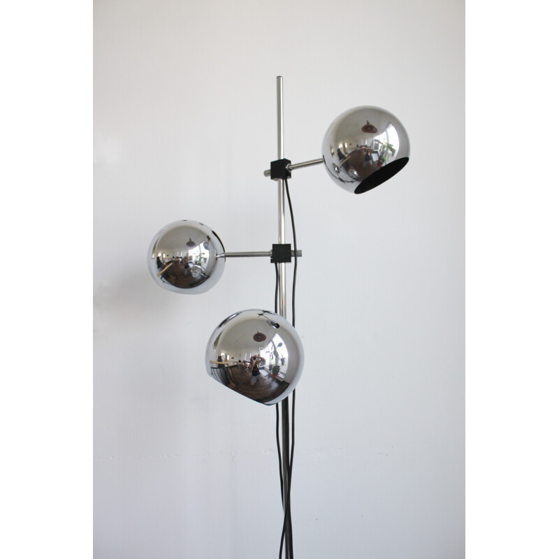 Vintage "Staff" chromed floorlamp - 1970s