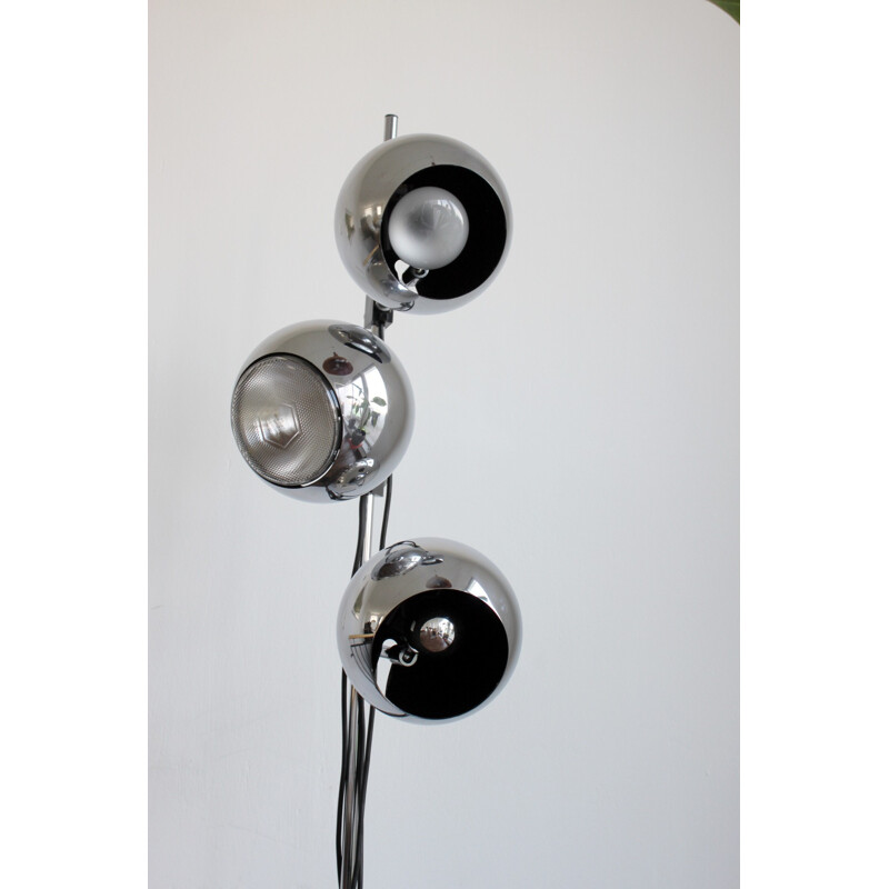 Vintage "Staff" chromed floorlamp - 1970s