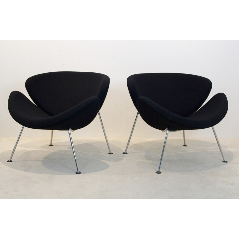 Pair of Artifort "F437 Orange Slice" Chairs by Pierre Paulin - 1960s