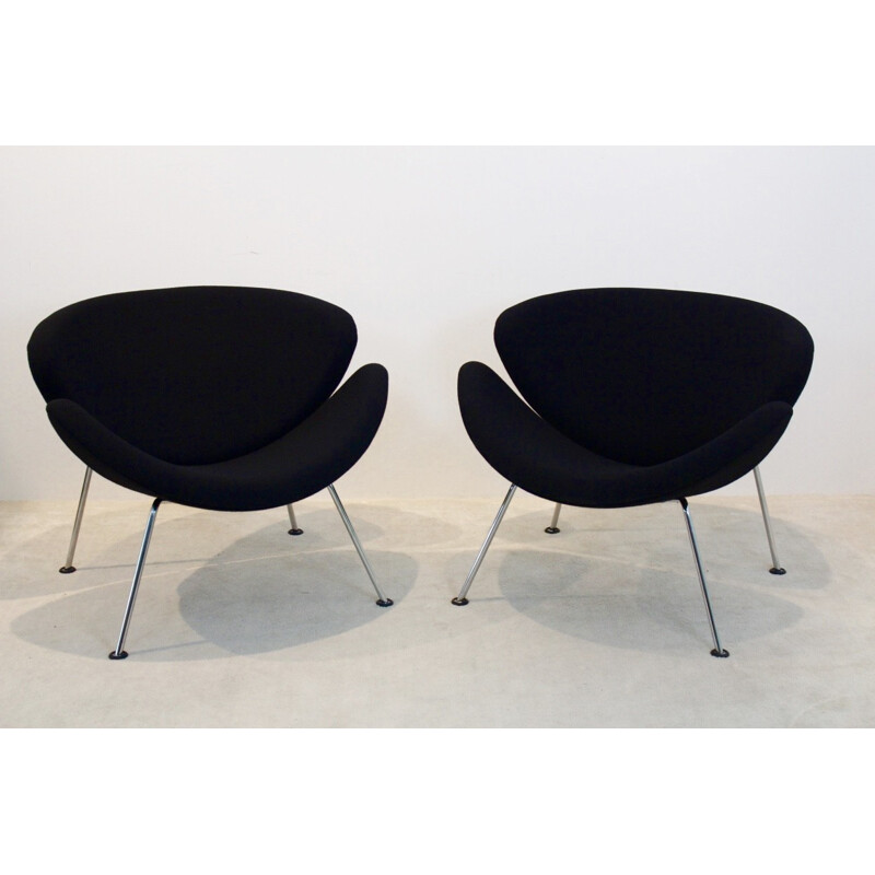 Pair of Artifort "F437 Orange Slice" Chairs by Pierre Paulin - 1960s